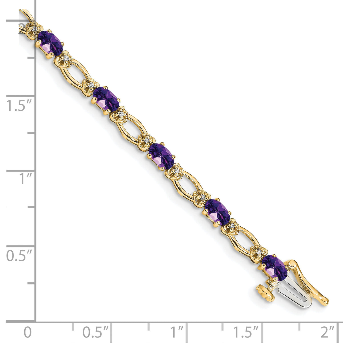 14k Diamond and Amethyst Bracelet-BM4491-AM-010-YA