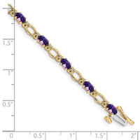 14k Diamond and Amethyst Bracelet-BM4491-AM-010-YA