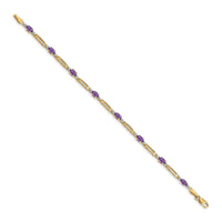 14k Diamond and Amethyst Bracelet-BM4492-AM-001-YA
