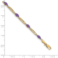 14k Diamond and Amethyst Bracelet-BM4492-AM-001-YA