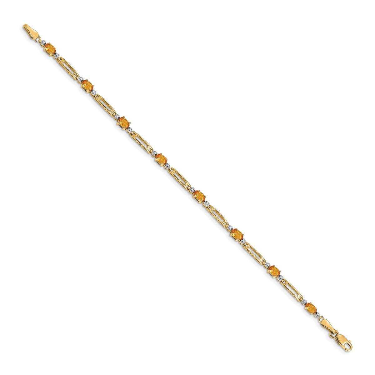 14k Diamond and Citrine Bracelet-BM4492-CI-001-YA