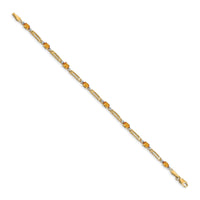 14k Diamond and Citrine Bracelet-BM4492-CI-001-YA