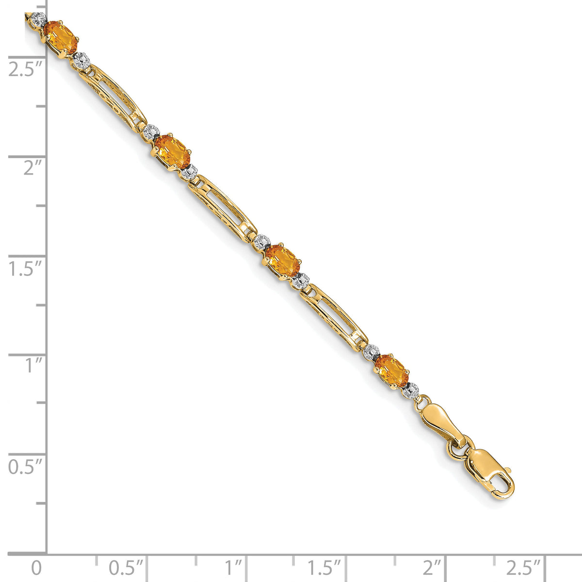 14k Diamond and Citrine Bracelet-BM4492-CI-001-YA