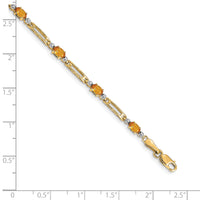 14k Diamond and Citrine Bracelet-BM4492-CI-001-YA