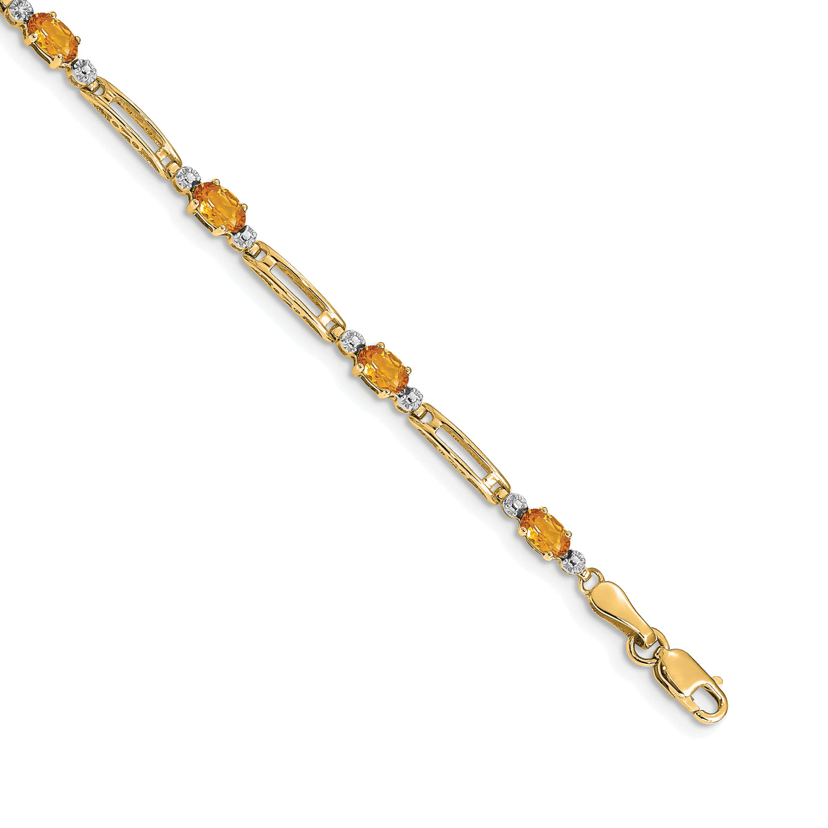 14k Diamond and Citrine Bracelet-BM4492-CI-001-YA