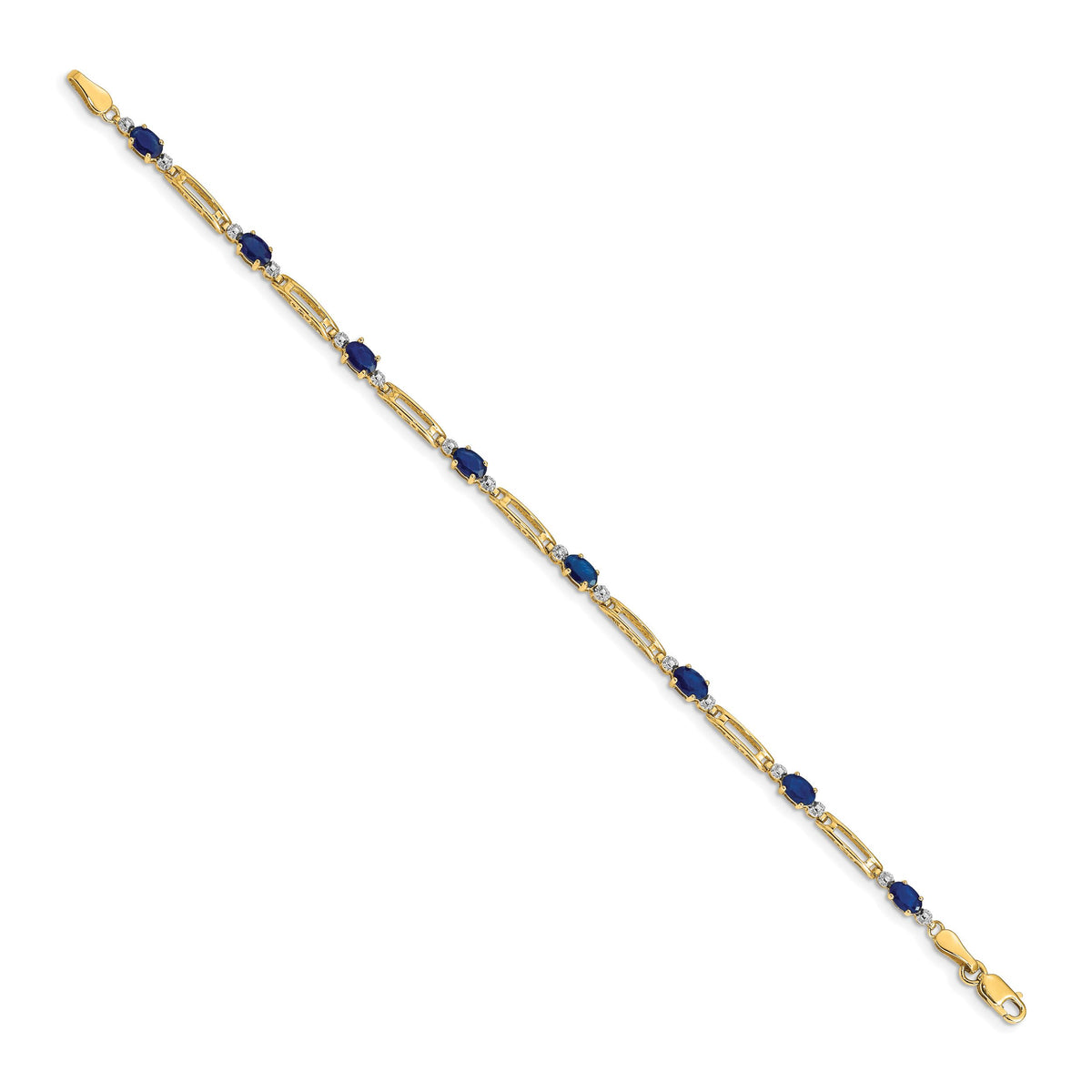 14k Fancy Diamond and Sapphire Bracelet-BM4492-SA-001-YA