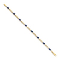 14k Fancy Diamond and Sapphire Bracelet-BM4492-SA-001-YA