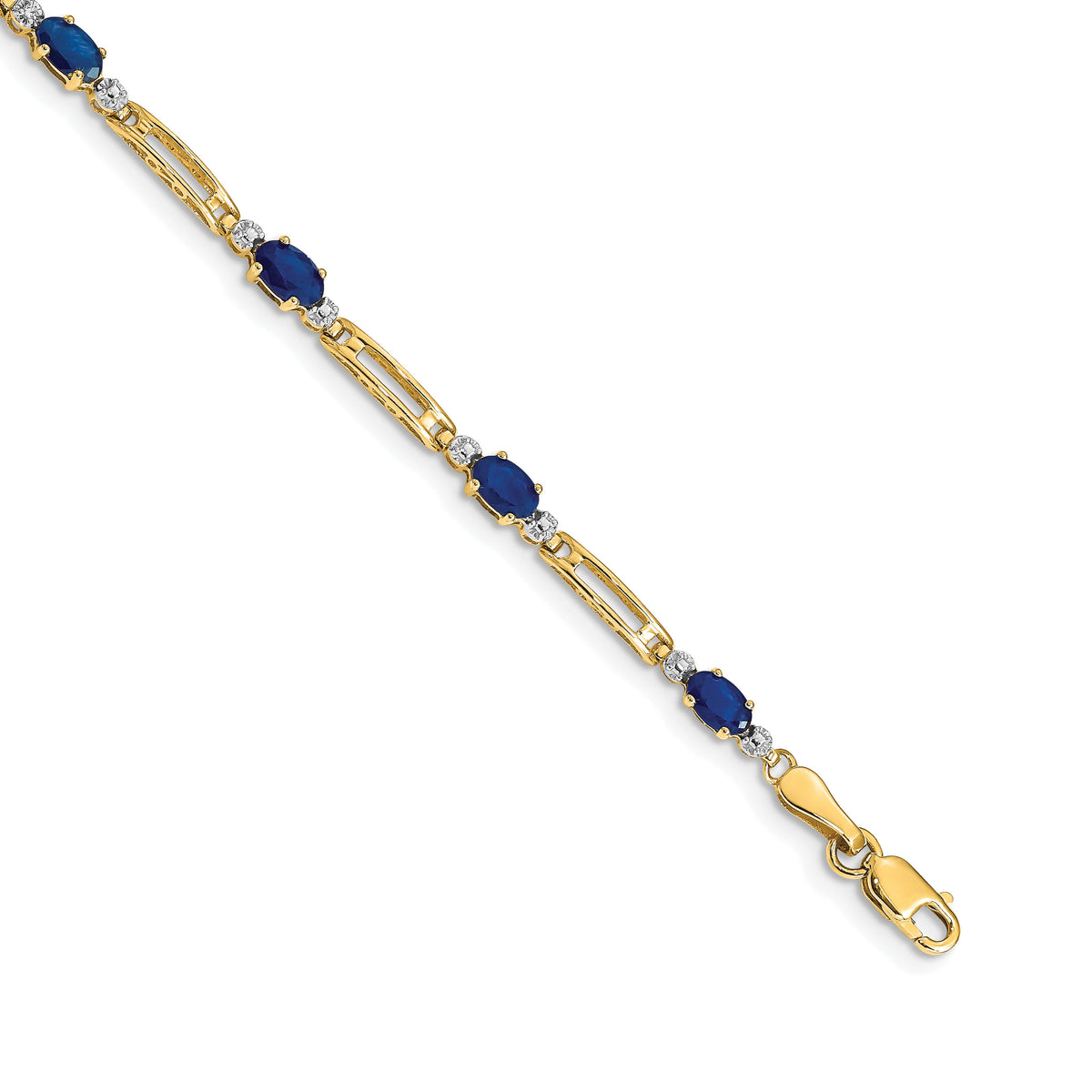 14k Fancy Diamond and Sapphire Bracelet-BM4492-SA-001-YA