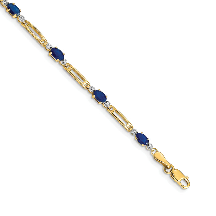 14k Fancy Diamond and Sapphire Bracelet-BM4492-SA-001-YA