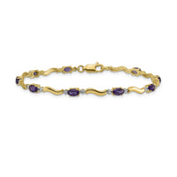 14k Diamond and Amethyst Bracelet-BM4493-AM-001-YA