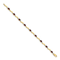 14k Fancy Diamond and Garnet Bracelet-BM4493-GA-001-YA