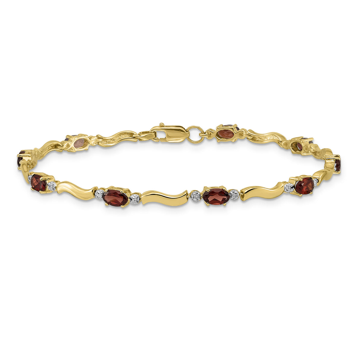 14k Fancy Diamond and Garnet Bracelet-BM4493-GA-001-YA