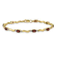 14k Fancy Diamond and Garnet Bracelet-BM4493-GA-001-YA