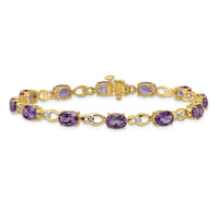 14k Amethyst and Diamond Bracelet-BM4496-AM-005-YA