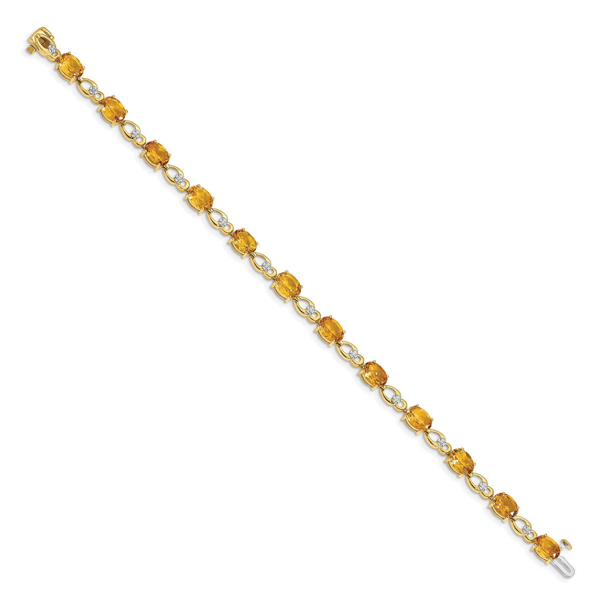 14k Citrine and Diamond Bracelet-BM4496-CI-005-YA