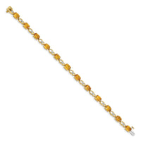 14k Citrine and Diamond Bracelet-BM4496-CI-005-YA