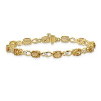 14k Citrine and Diamond Bracelet-BM4496-CI-005-YA