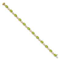 14k Peridot and Diamond Bracelet-BM4496-PE-005-YA