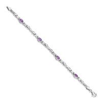 14k White Gold Amethyst Bracelet-BM4497-AM-W