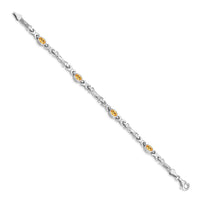 14k White Gold Citrine Bracelet-BM4497-CI-W