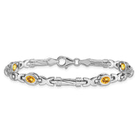 14k White Gold Citrine Bracelet-BM4497-CI-W