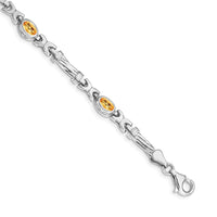 14k White Gold Citrine Bracelet-BM4497-CI-W