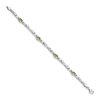 14k White Gold Peridot Bracelet-BM4497-PE-W