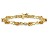 14k 7x5mm Oval Citrine Bracelet-BM4498-CI-Y