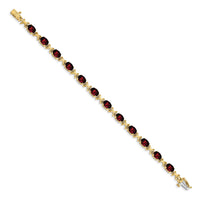 14k 7x5mm Oval Garnet Bracelet-BM4499-GA-Y