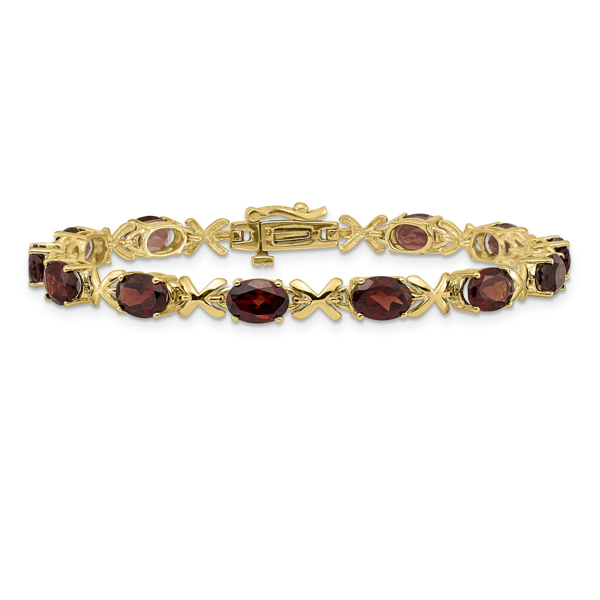 14k 7x5mm Oval Garnet Bracelet-BM4499-GA-Y