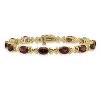 14k 7x5mm Oval Garnet Bracelet-BM4499-GA-Y
