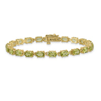 14k 6x4mm Oval Peridot Bracelet-BM4500-PE-Y