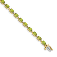 14k 6x4mm Oval Peridot Bracelet-BM4500-PE-Y