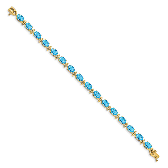 14k Blue Topaz Bracelet-BM4501-BT-Y