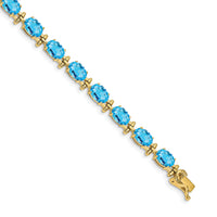 14k Blue Topaz Bracelet-BM4501-BT-Y