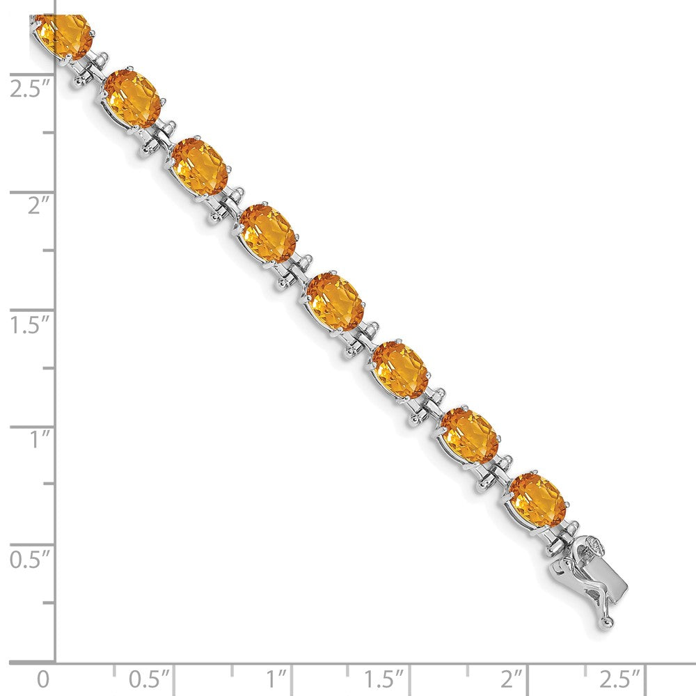 14k White Gold Citrine Bracelet-BM4501-CI-W