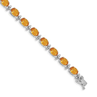 14k White Gold Citrine Bracelet-BM4501-CI-W