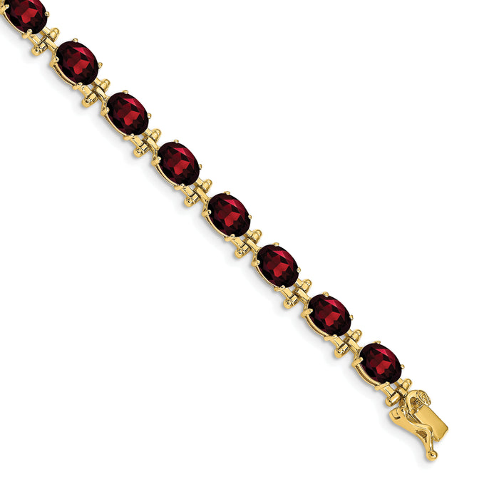 14k Garnet Bracelet-BM4501-GA-Y