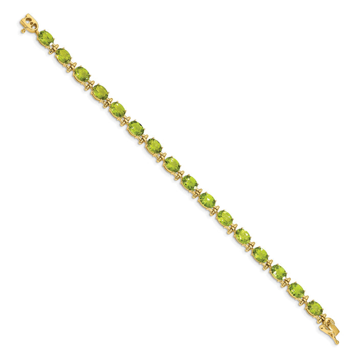 14k Peridot Bracelet-BM4501-PE-Y