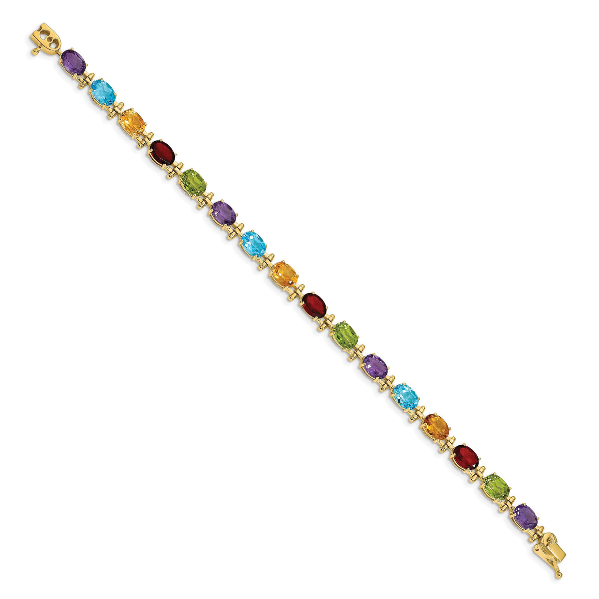 14k Rainbow Gemstone Bracelet-BM4501-RB-Y