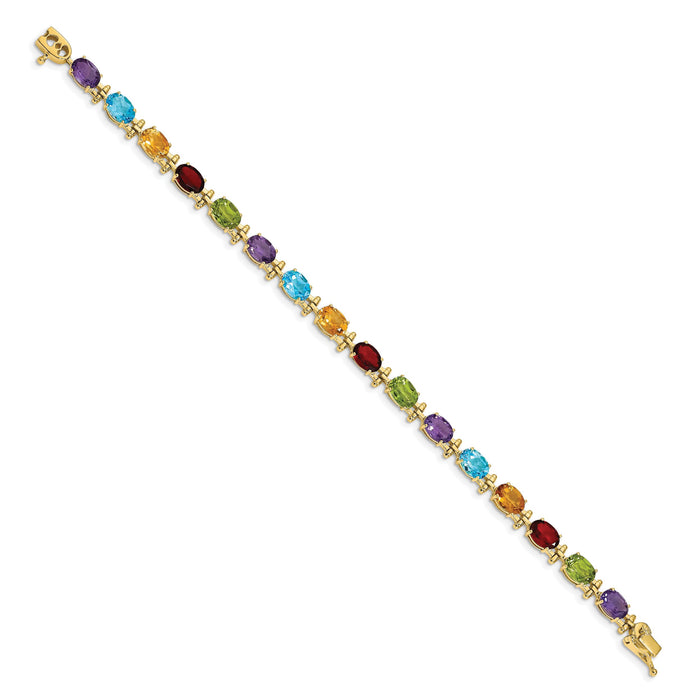 14k Rainbow Gemstone Bracelet-BM4501-RB-Y