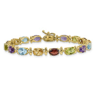 14k Rainbow Gemstone Bracelet-BM4501-RB-Y