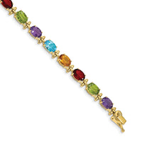 14k Rainbow Gemstone Bracelet-BM4501-RB-Y