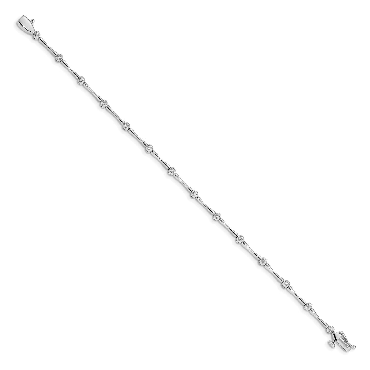 14k White Gold Diamond Bracelet-BM4594-025-WA