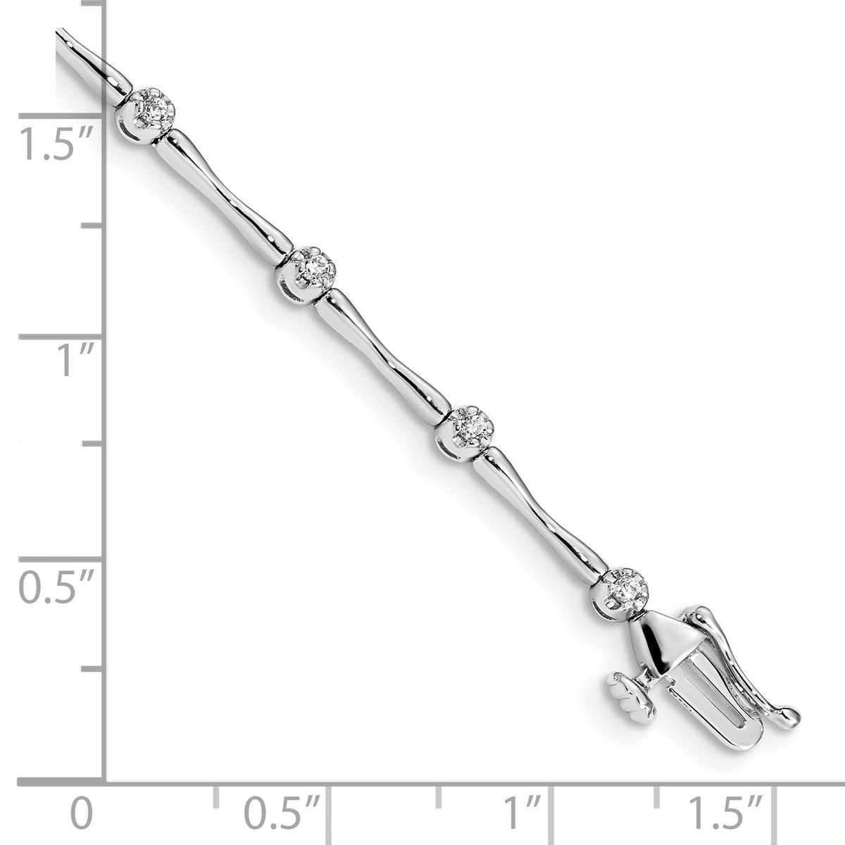 14k White Gold Diamond Bracelet-BM4594-025-WA
