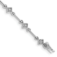 14k White Gold Diamond 7.5in Link Bracelet-BM4596-015-WA
