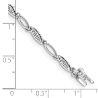 14k White Gold Diamond 7.5in Oval Link Bracelet-BM4597-005-WA