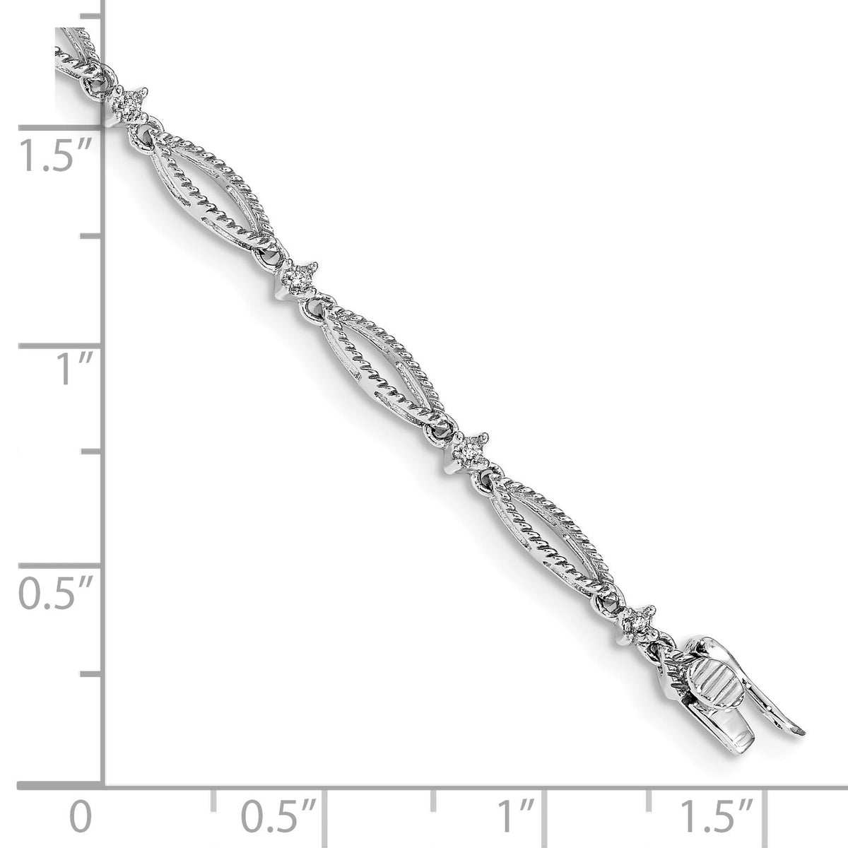 14k White Gold Diamond Bracelet-BM4598-005-WA