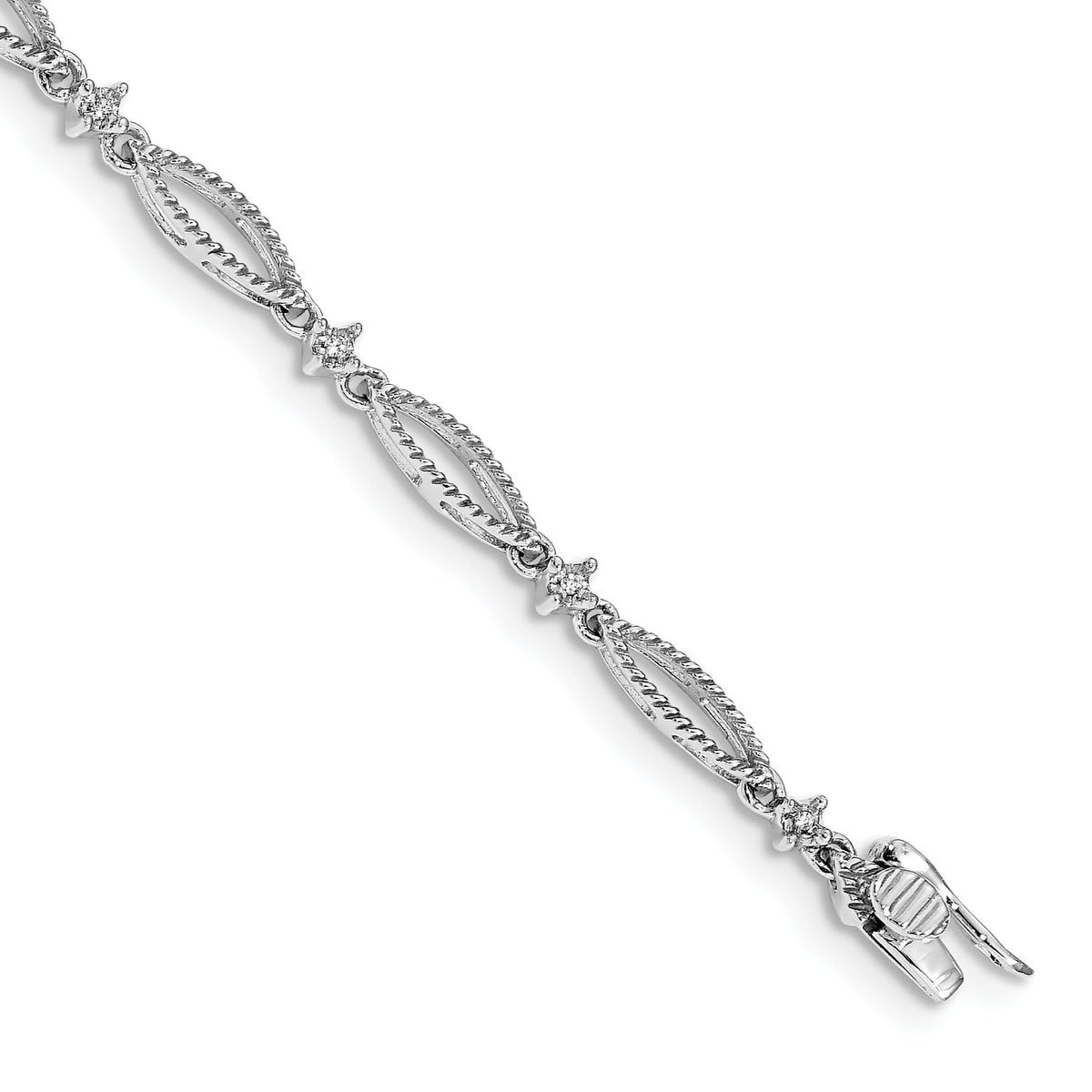 14k White Gold Diamond Bracelet-BM4598-005-WA
