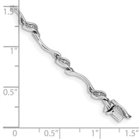 14k White Gold Diamond Link Bracelet-BM4600-005-WA